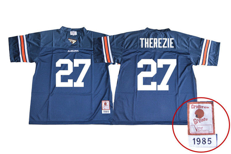 1985 Throwback Youth #27 Robenson Therezie Auburn Tigers College Football Jerseys Sale-Navy